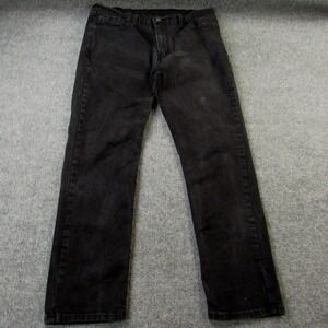 Levis 511 Jeans Mens 38x32 (36x30) Black Slim Tapered Denim Mid Rise Stretch